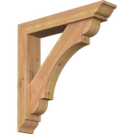 Ekena Millwork Olympic Traditional Smooth Bracket w/ Offset Brace, Western Red Cedar, 5 1/2"W x 30"D x 30"H BKT0604X30X30OLY01SWR